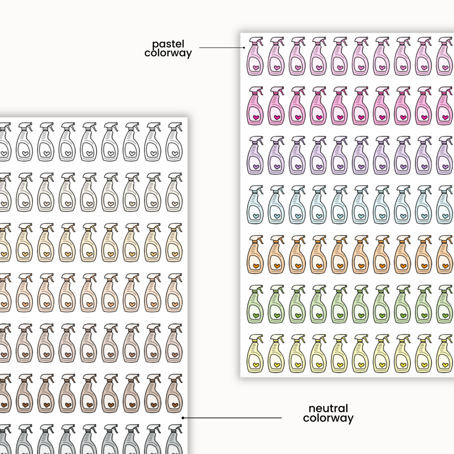 Cleaning Spray Sticker Sheet