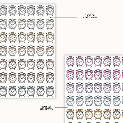 Alarm Clock Sticker Sheet