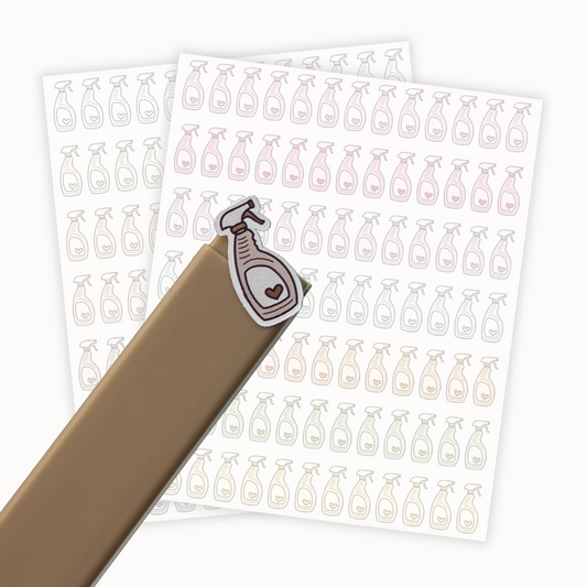 Cleaning Spray Sticker Sheet