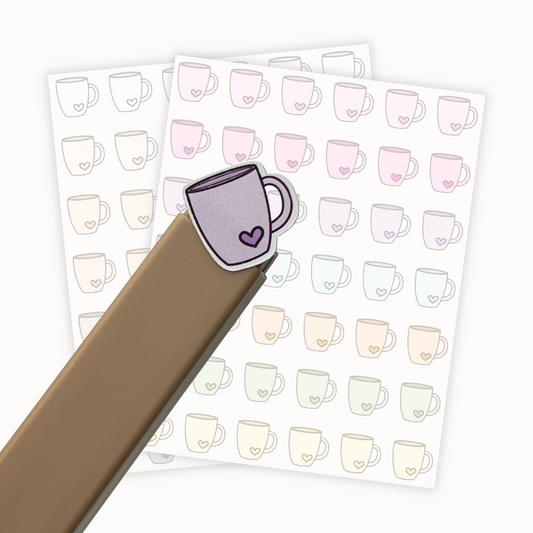 Coffee Mugs Sticker Sheet