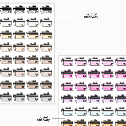 Credit Card Sticker Sheet